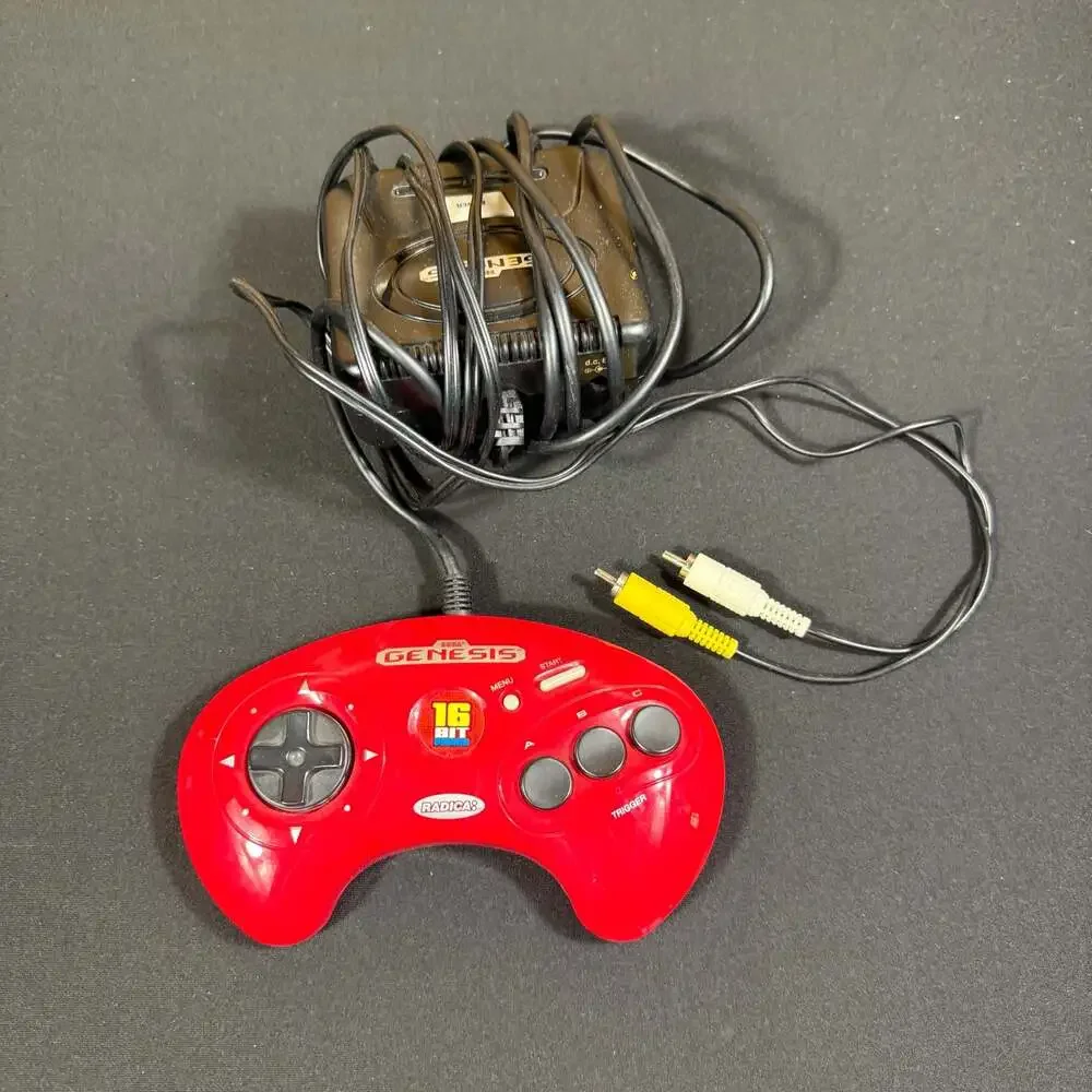 Radica Sega Genesis 16-Bit Power 6-in-1 Plug & Play Video Game Console Red